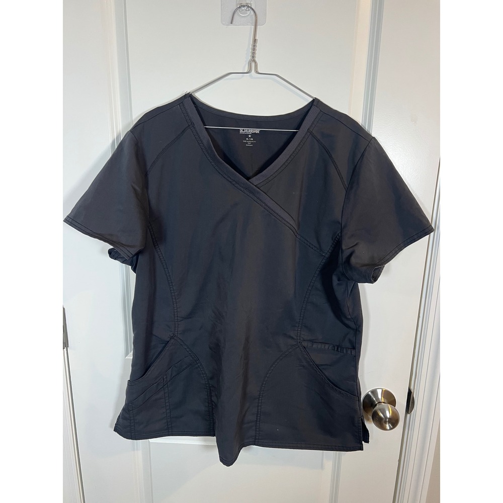 Mercer & Madison Womens Cardigan‎ Vest Damask Burnout Navy Blue Size M